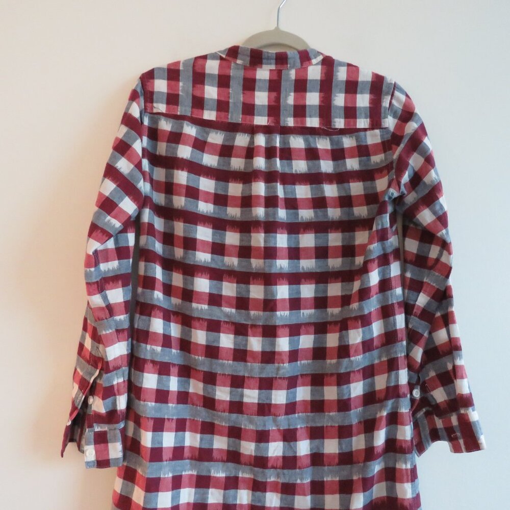 BRIDGE & BURN Dahlia Painted Plaid Red Dress Linen Cotton Prairie - Size XS - Picture 11 of 15
